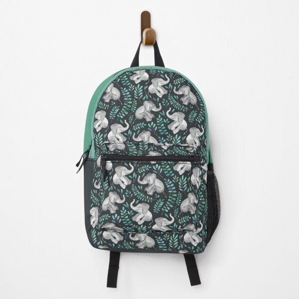 Item preview, Laughing Baby Elephants – emerald and turquoise designed and sold by micklyn.