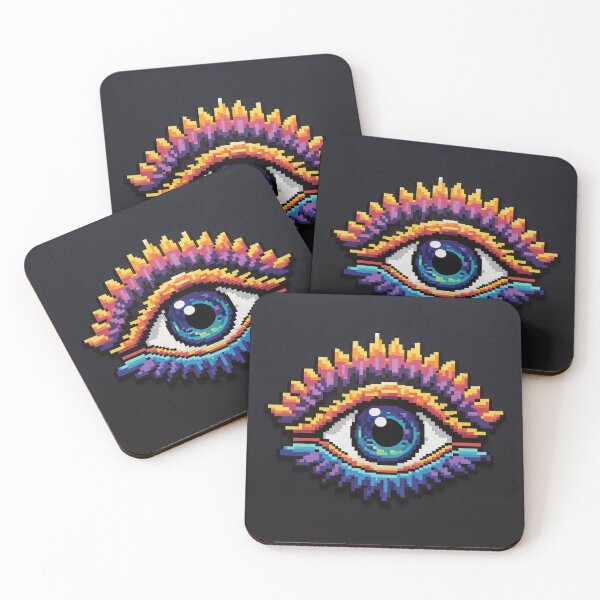 Item preview, Pixelated Gaze: An Abstract Geometric Eye Design designed and sold by REPTISLAV.