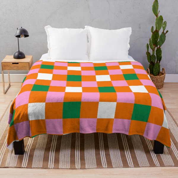 Item preview, Pink, Green and Orange Checkerboard Grid Squares designed and sold by OneThreeSix.