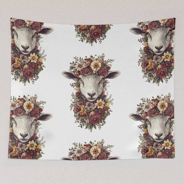 Item preview, Vintage Floral Lamb designed and sold by bapupa.