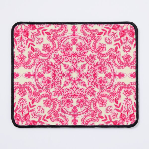 Item preview, Hot Pink & Soft Cream Folk Art Pattern designed and sold by micklyn.