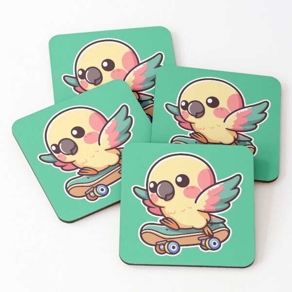 Item preview, Kawaii Cute Parrot Riding A Skateboard 2 | Pet And Animals For Women And Men T-Shirt designed and sold by panchiTWO.
