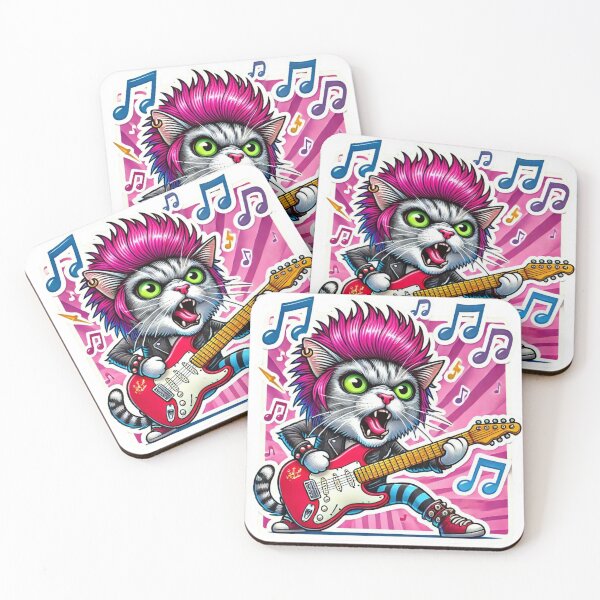 Item preview, Rockstar Cat Premium Cool Trendy Best Gift Premium Cool Trendy Best Gift Reloaded-Viral Drop 2025 designed and sold by Imaginarium of Chaos falcon88 .