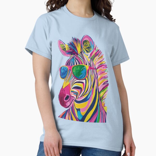 Colorful Zebra T-shirt classique