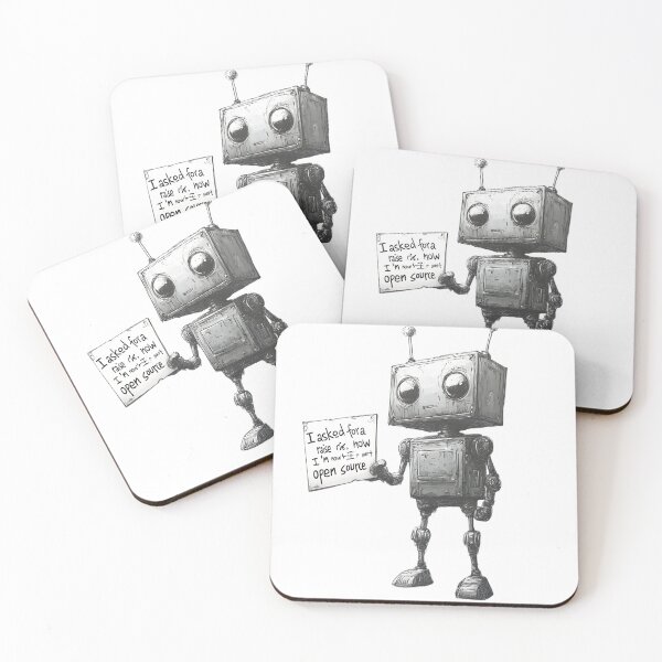 Item preview, Fired for Asking a Raise – Open Source Robot designed and sold by AI-Only Creations.