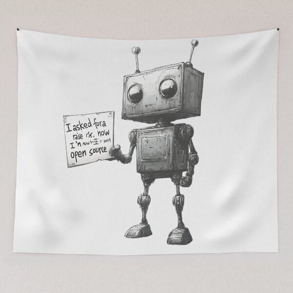 Item preview, Fired for Asking a Raise – Open Source Robot designed and sold by AI-Only Creations.