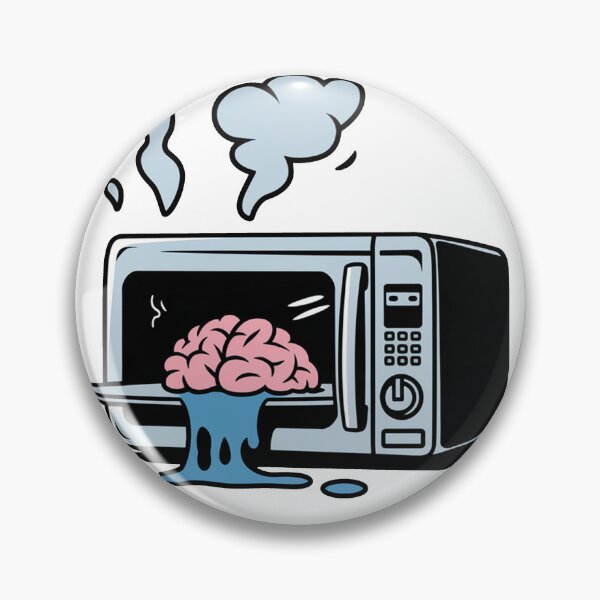 Item preview, overheated brain in microwave designed and sold by MonkiFlipp.