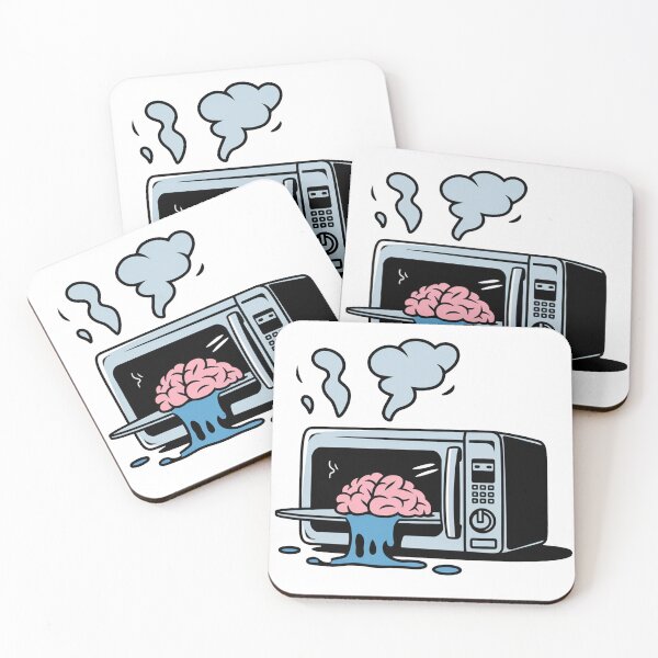 Item preview, overheated brain in microwave designed and sold by MonkiFlipp.