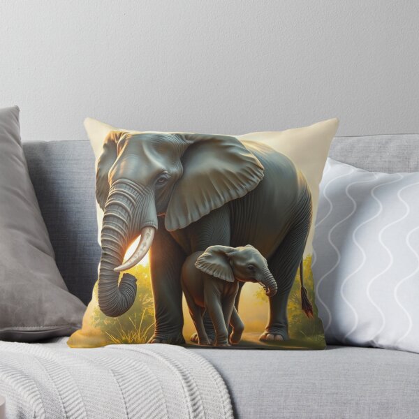 Item preview, A majestic elephant with her baby elephant. designed and sold by CHRIST5000.