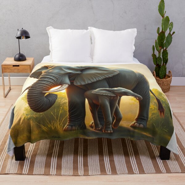 Item preview, A majestic elephant with her baby elephant. designed and sold by CHRIST5000.