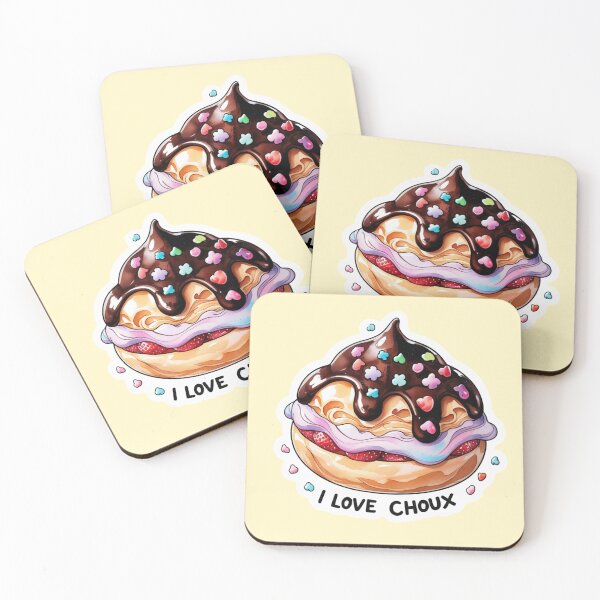 Item preview,  I LOVE CHOUX – Cute Strawberry & Cream Choux Pastry Sticker 3 designed and sold by anutash2020.