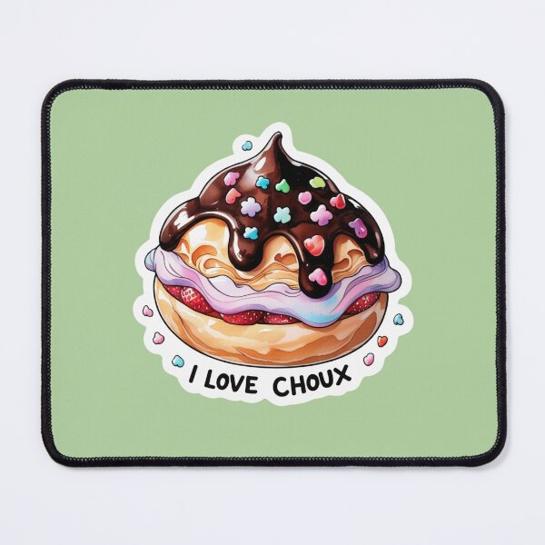 Item preview,  I LOVE CHOUX – Cute Strawberry & Cream Choux Pastry Sticker 3 designed and sold by anutash2020.