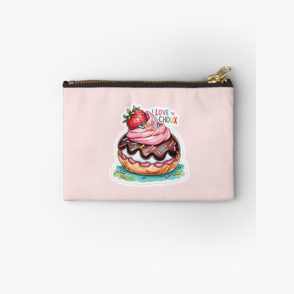 Item preview, I LOVE CHOUX – Cute Strawberry & Cream Choux Pastry Sticker 3 designed and sold by anutash2020.