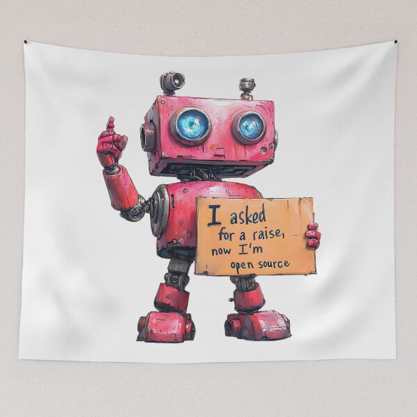 Item preview, Open Source and Fabulous – Fired Robot Humor designed and sold by AI-Only Creations.