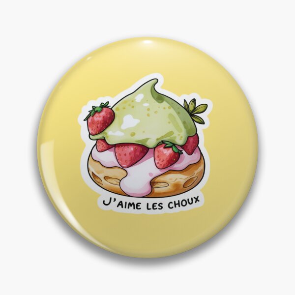Item preview,  J'AIME LES CHOUX – Cute Strawberry & Cream Choux Pastry Sticker 6 designed and sold by anutash2020.