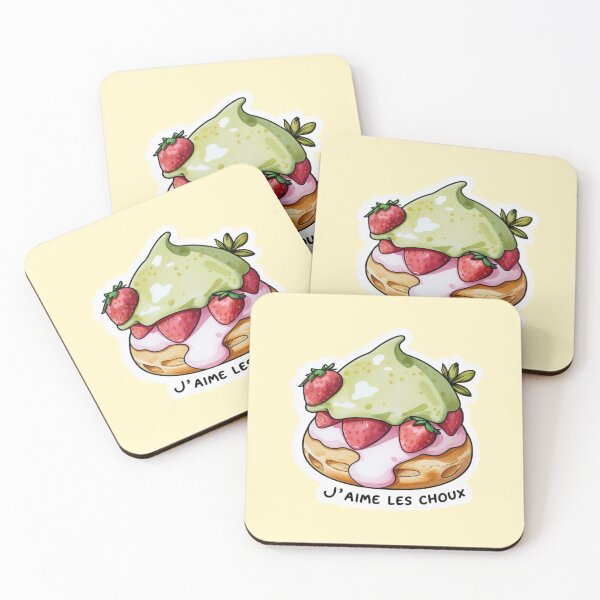 Item preview,  J'AIME LES CHOUX – Cute Strawberry & Cream Choux Pastry Sticker 6 designed and sold by anutash2020.