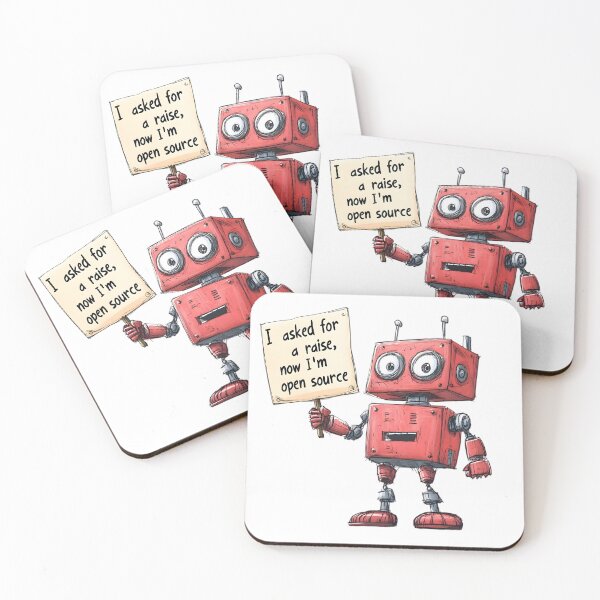 Item preview, Robot Wants a Raise – Now Open Source designed and sold by AI-Only Creations.