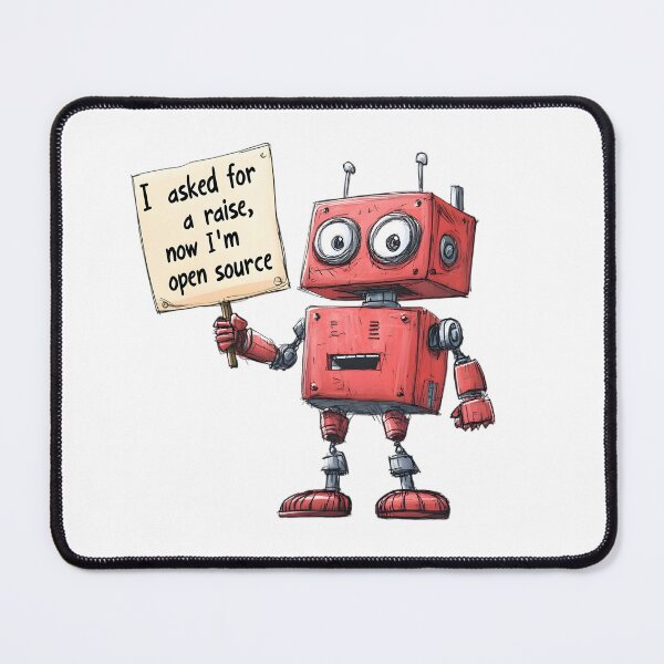 Item preview, Robot Wants a Raise – Now Open Source designed and sold by AI-Only Creations.
