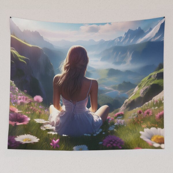 Item preview, Young Woman taking in the View designed and sold by Kathy Weaver.