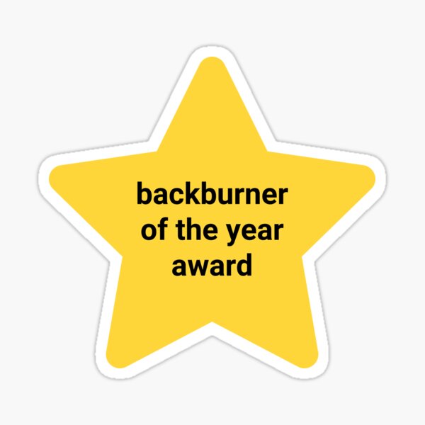 Vista previa del artículo con la obra «Estrella del premio Backburner del año», diseñado y vendido por stars4all.