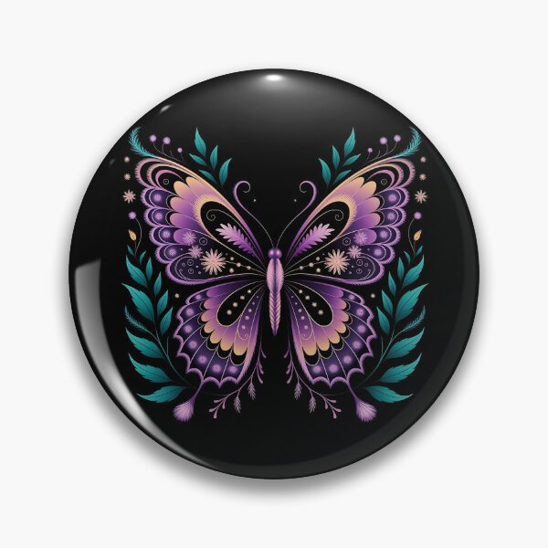 Item preview, Metallic Purple and Teal Floral Butterfly designed and sold by BirdsnStuff.