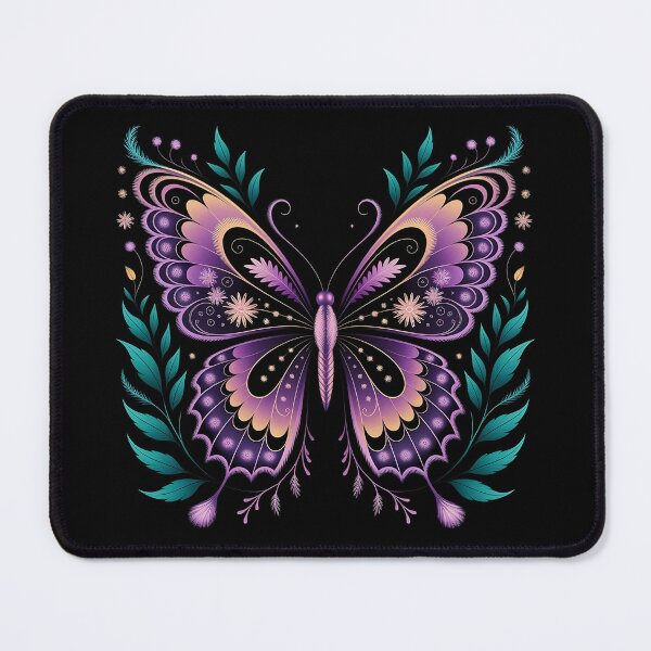 Item preview, Metallic Purple and Teal Floral Butterfly designed and sold by BirdsnStuff.