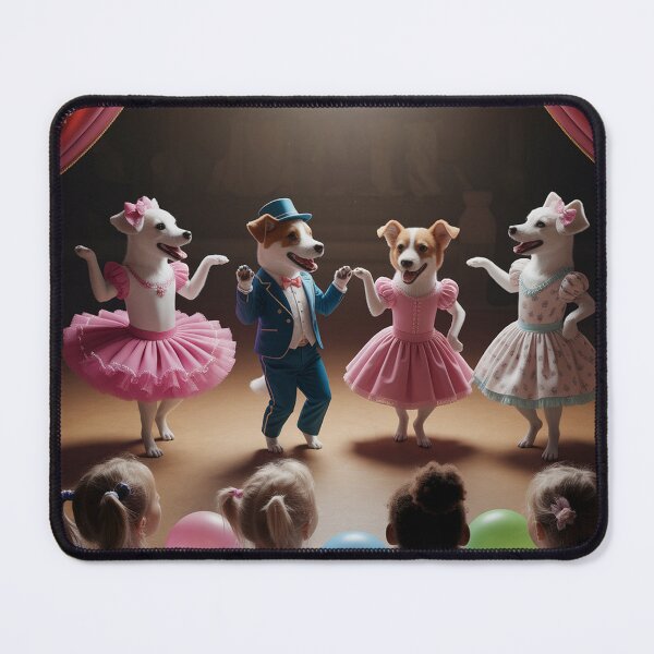 Item preview, Whimsical Circus Dogs Dance in Warmly Lit Tent designed and sold by AnimalAirtistry.