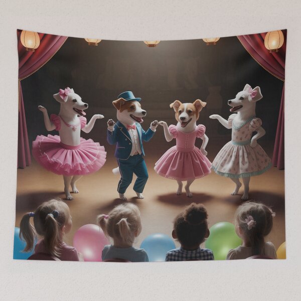Item preview,   Whimsical Circus Dogs Dance in Warmly Lit Tent designed and sold by AnimalAirtistry.