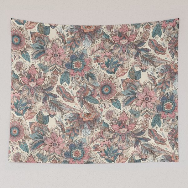 Item preview, Boho Floral Mandala Pattern Art Print designed and sold by Istyak7.