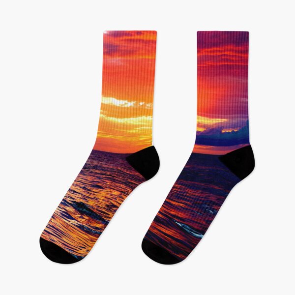 Item preview, Fiery Sunset Serenity Over the Ocean designed and sold by Exodoi.