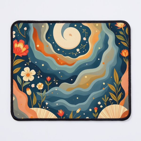 Item preview, Paisaje de ensueño floral cósmico designed and sold by AbstractArray.