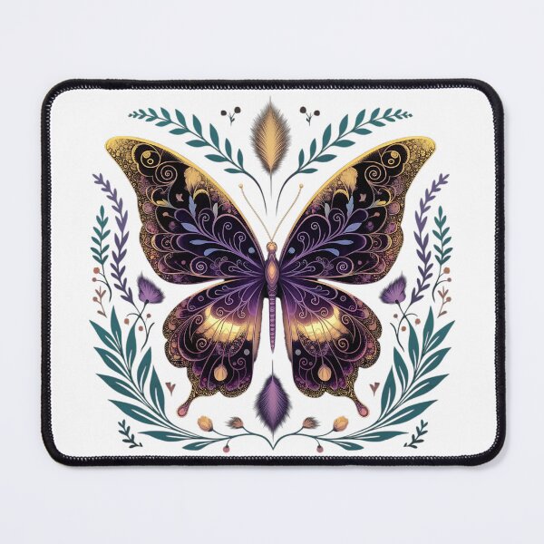 Item preview, Metallic Purple and Teal Floral Butterfly3 designed and sold by BirdsnStuff.