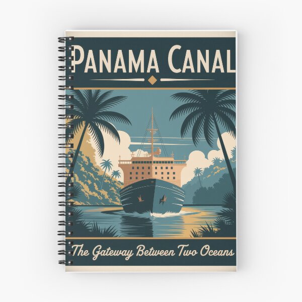 Item preview, Panama Canal Retro Vintage Poster – Tropical Shipping, Retro Travel Art designed and sold by pod24.