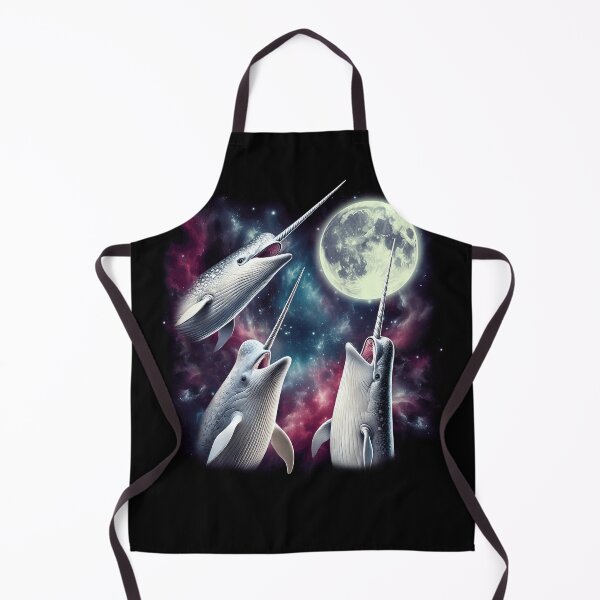 Item preview, Three Narwhals Howling at Moon Funny Weird Cursed Meme designed and sold by Kimberley King Art King Art.