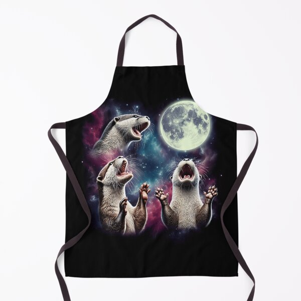 Item preview, Three Otters Howling at Moon Funny Weird Cursed Meme designed and sold by Kimberley King Art King Art.