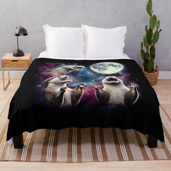 Item preview, Three Otters Howling at Moon Funny Weird Cursed Meme designed and sold by Kimberley King Art King Art.