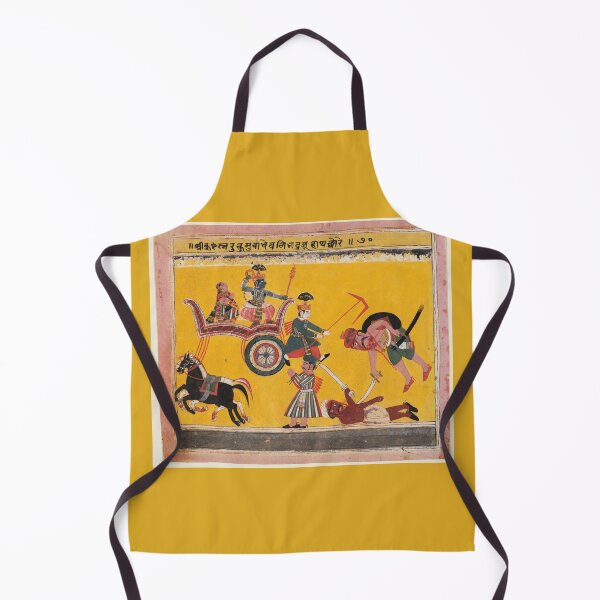 Item preview, Abduction of Rukmini Krishna Tied the Hands of Rukma, from a Bhagavata Purana, c. 1640. Central India, Madhya Pradesh, Malwa. Gum tempera designed and sold by Vintage Designs +.