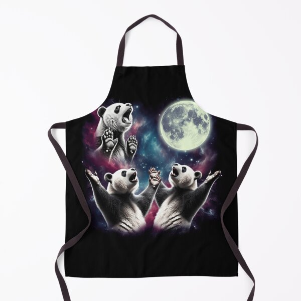 Item preview, Three Pandas Howling at Moon Funny Weird Cursed Meme designed and sold by Kimberley King Art King Art.