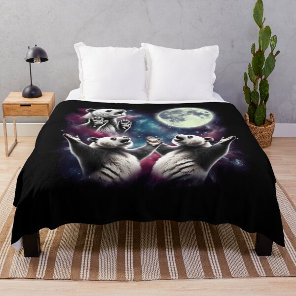 Item preview, Three Pandas Howling at Moon Funny Weird Cursed Meme designed and sold by Kimberley King Art King Art.