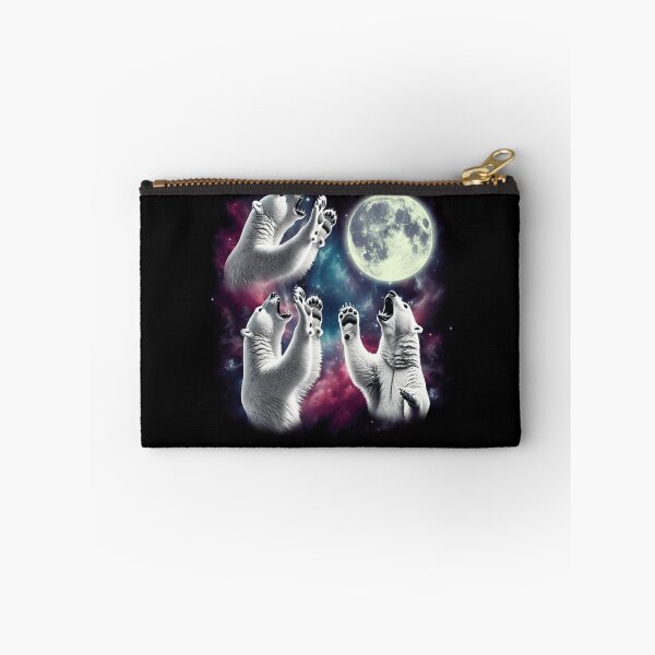 Item preview, Three Polar Bears Howling at Moon Funny Weird Cursed Meme designed and sold by Kimberley King Art  King Art.