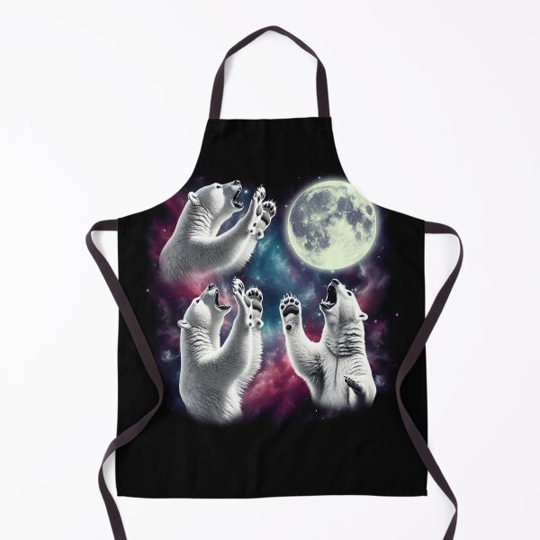 Item preview, Three Polar Bears Howling at Moon Funny Weird Cursed Meme designed and sold by Kimberley King Art King Art.