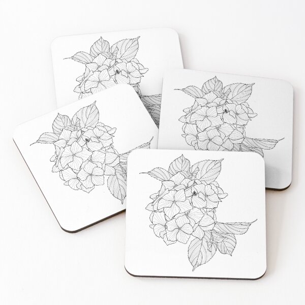 Item preview, Hydrangea graphic illustration in vintage style. Flowers drawing and sketch with line-art. designed and sold by MatyKotiv.