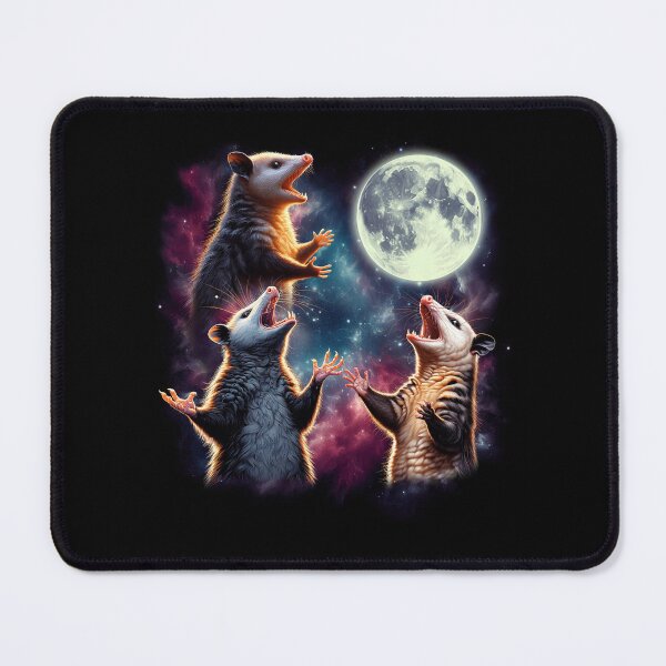 Item preview, Three Possums Howling at Moon Opossum Funny Weird Cursed Meme designed and sold by Kimberley King Art  King Art.
