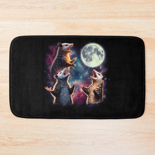 Item preview, Three Possums Howling at Moon Opossum Funny Weird Cursed Meme designed and sold by Kimberley King Art  King Art.