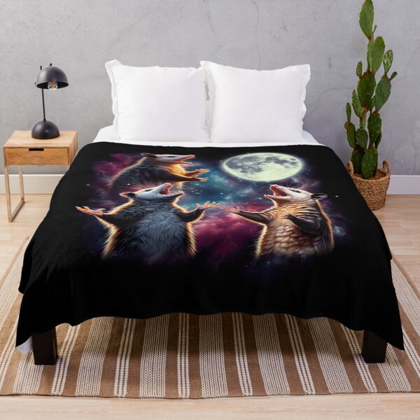Item preview, Three Possums Howling at Moon Opossum Funny Weird Cursed Meme designed and sold by Kimberley King Art  King Art.
