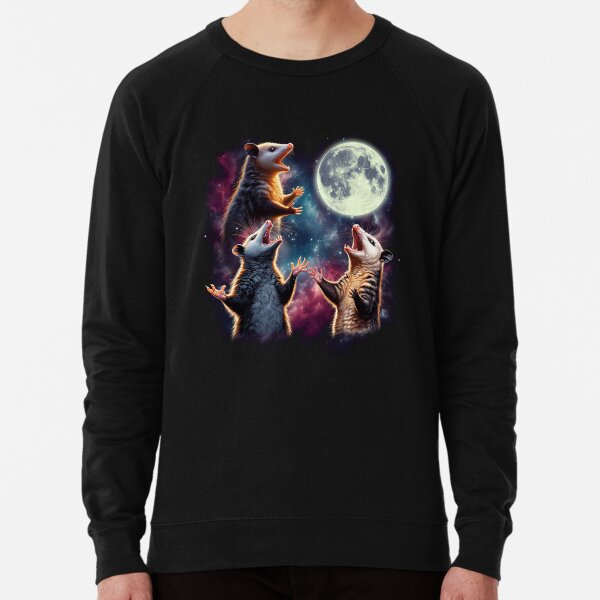 Item preview, Three Possums Howling at Moon Opossum Funny Weird Cursed Meme designed and sold by Kimberley King Art  King Art.