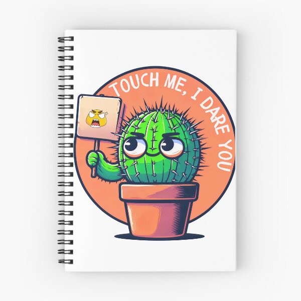 Item preview, Touch Me, I Dare You – Funny Cactus Sticker designed and sold by Zephyra Grove.