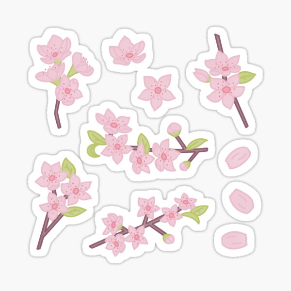 Item preview, Pink Sakura cherry blossom flowers and branches designed and sold by winterpumpkin.