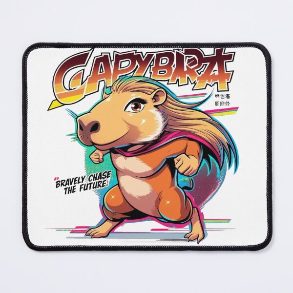 Item preview, Capybara Anime Hero – Bravely Chase the Future designed and sold by WeirdSketcher.