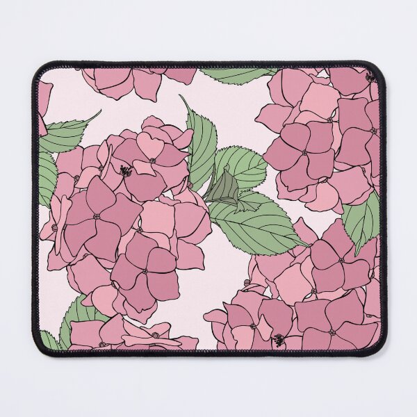 Item preview, Seamless pattern of pink hydrangea flower for fabric design. Line art of spring flowers illustration. designed and sold by MatyKotiv.